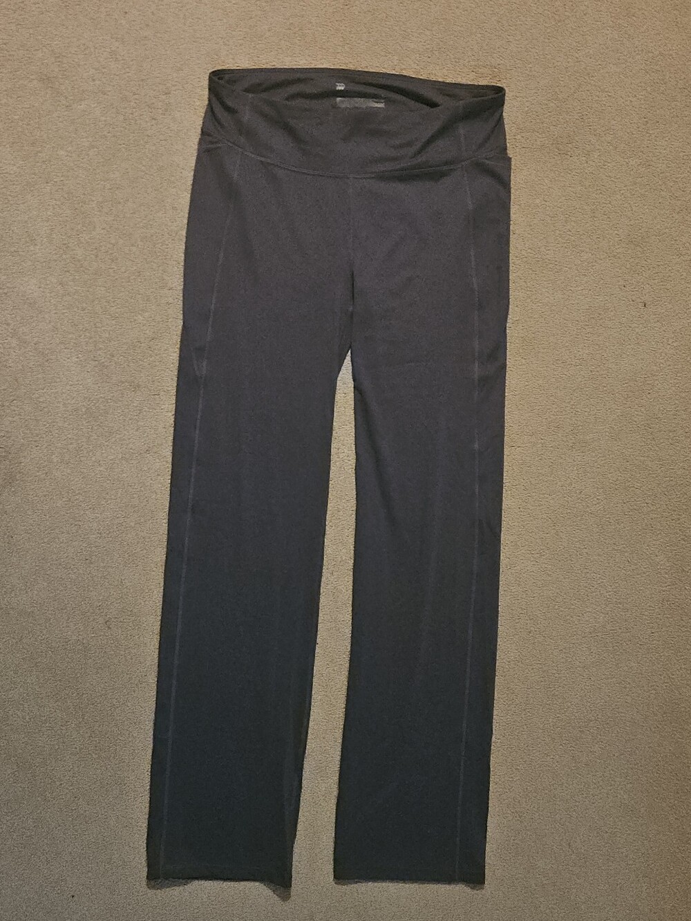 Black Fold-Over Waist Yoga Pants